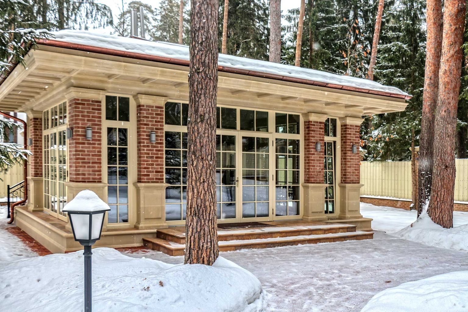 Теплая беседка с барбекю
